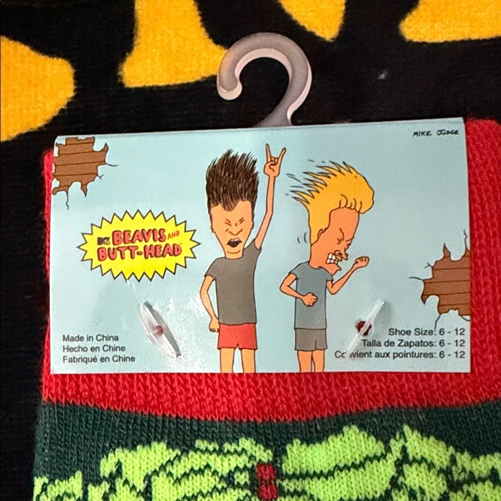Beavis and Butt-Head Holiday Socks - 3 Sets ( 6 Pairs total )